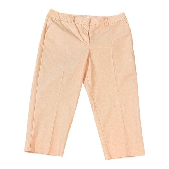 Kim Rogers Pants - Kim Rogers Peach Plus Size Capris -size 18